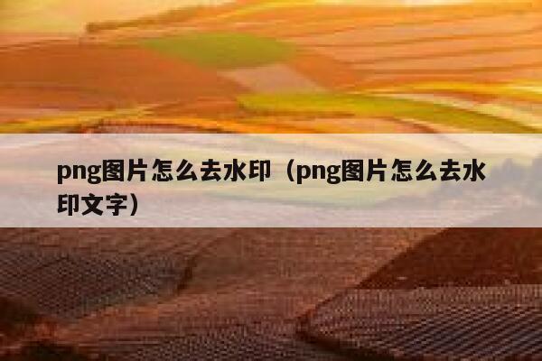 png图片怎么去水印（png图片怎么去水印文字）