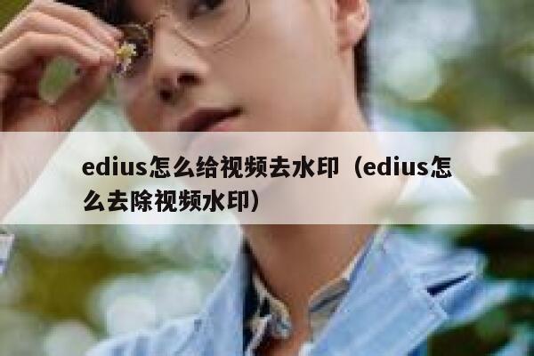 edius怎么给视频去水印（edius怎么去除视频水印）