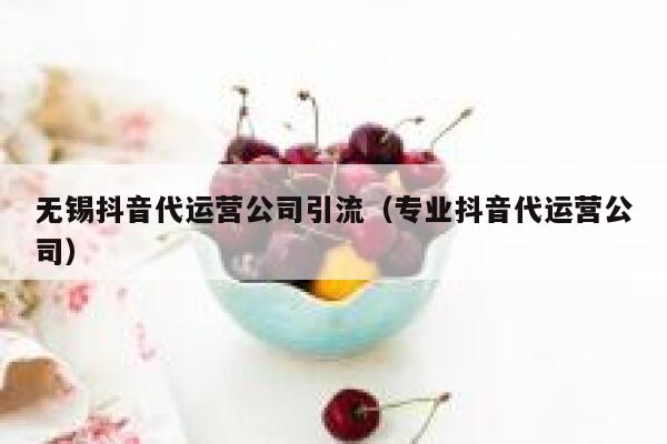 无锡抖音代运营公司引流（专业抖音代运营公司）