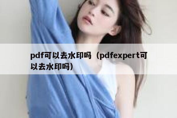 pdf可以去水印吗（pdfexpert可以去水印吗）