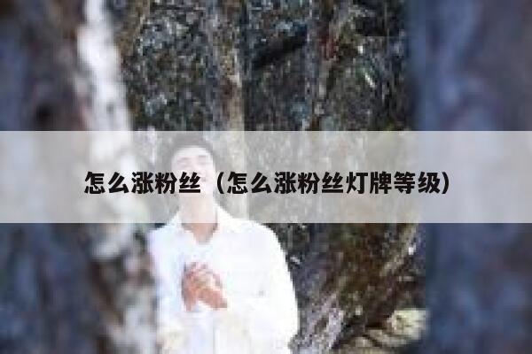 怎么涨粉丝（怎么涨粉丝灯牌等级）