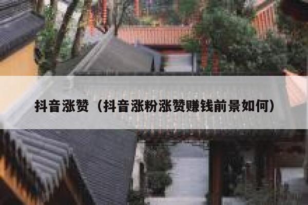 抖音涨赞（抖音涨粉涨赞赚钱前景如何）