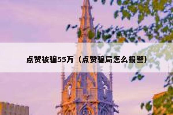 点赞被骗55万（点赞骗局怎么报警）