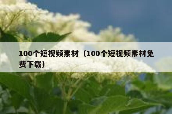 100个短视频素材（100个短视频素材免费下载）