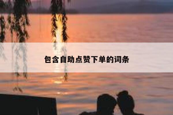 包含自助点赞下单的词条