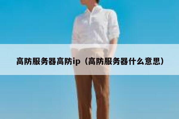 高防服务器高防ip（高防服务器什么意思）