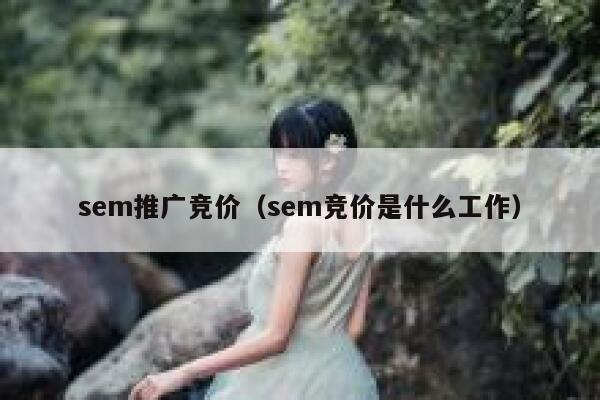 sem推广竞价（sem竞价是什么工作）