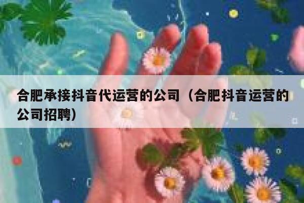 合肥承接抖音代运营的公司（合肥抖音运营的公司招聘）