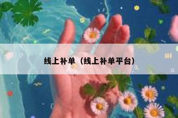 线上补单（线上补单平台）