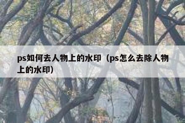 ps如何去人物上的水印（ps怎么去除人物上的水印）