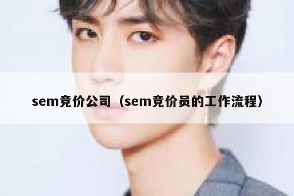 sem竞价公司（sem竞价员的工作流程）