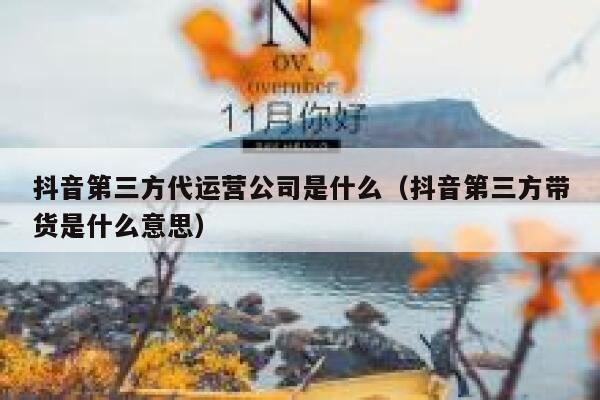 抖音第三方代运营公司是什么（抖音第三方带货是什么意思）