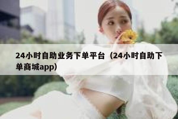 24小时自助业务下单平台（24小时自助下单商城app）