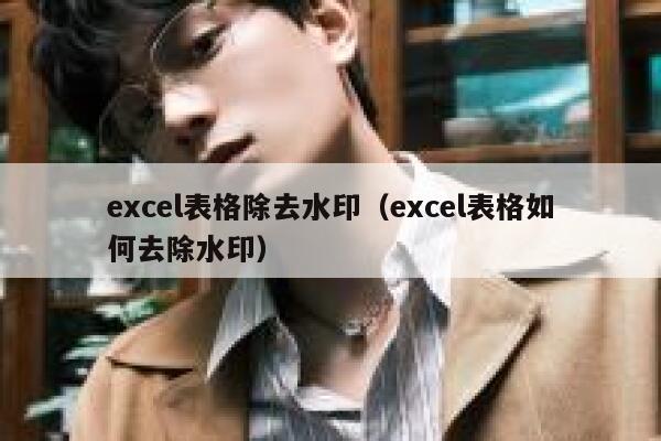 excel表格除去水印（excel表格如何去除水印）