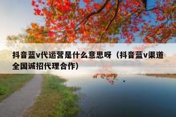 抖音蓝v代运营是什么意思呀（抖音蓝v渠道全国诚招代理合作）