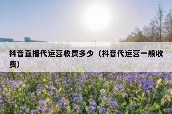 抖音直播代运营收费多少（抖音代运营一般收费）