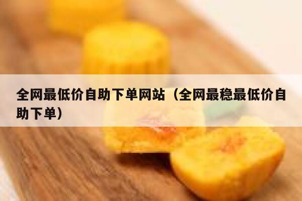 全网最低价自助下单网站（全网最稳最低价自助下单）