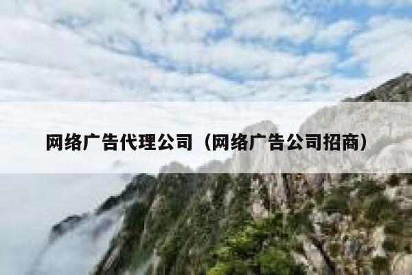 网络广告代理公司（网络广告公司招商）