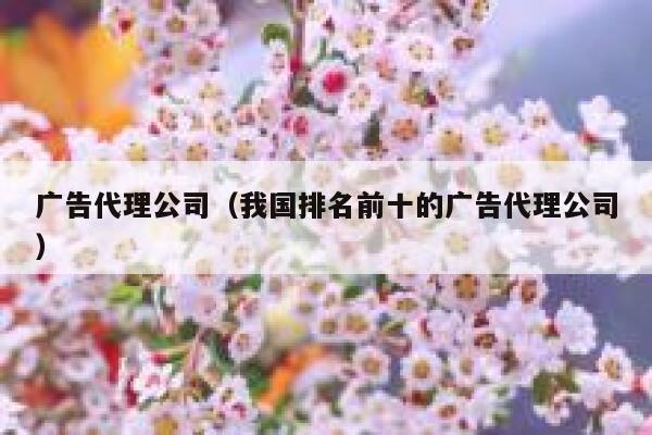 广告代理公司（我国排名前十的广告代理公司）