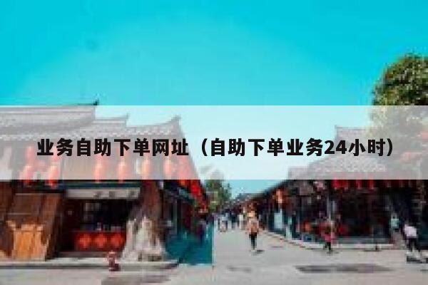 业务自助下单网址（自助下单业务24小时）