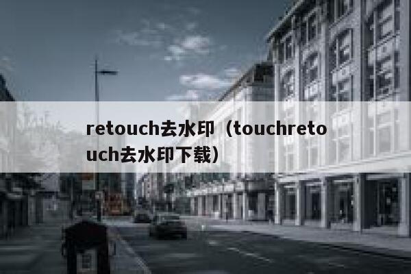 retouch去水印（touchretouch去水印下载）