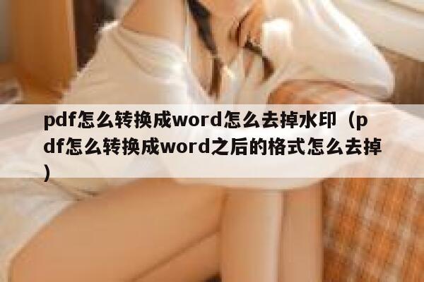 pdf怎么转换成word怎么去掉水印（pdf怎么转换成word之后的格式怎么去掉）